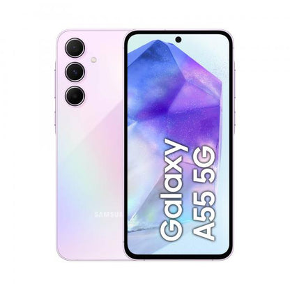 Samsung Galaxy A55 5G Display FHD+ Super AMOLED 6.6, Android 14, 8GB RAM, 128GB, Dual SIM, Batteria 5.000 mAh, Awesome Lilac [SM-A556BLVAEUE]