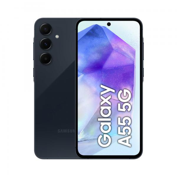 Samsung Galaxy A55 5G FHD+ Pantalla Super AMOLED 6.6, Android 14, 8GB RAM, 128GB, Dual SIM, Batería 5,000 mAh, Awesome Navy [SM-A556BZKAEUE]