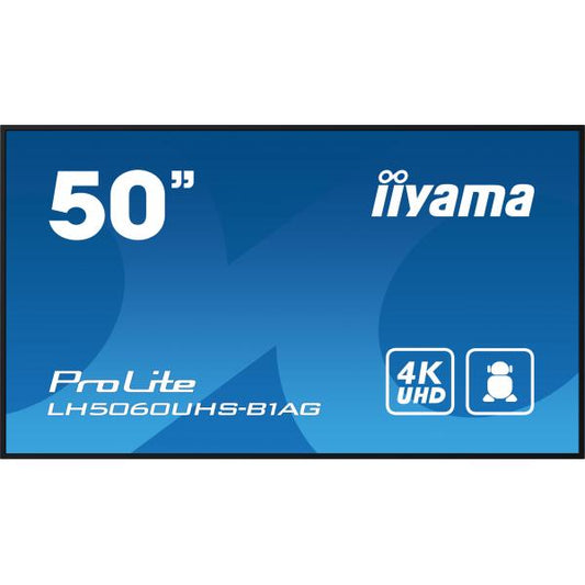 Iiyama ProLite 50 inch - 4K Ultra HD Professional Digital Signage Display - 3840x2160 [LH5060UHS-B1AG]