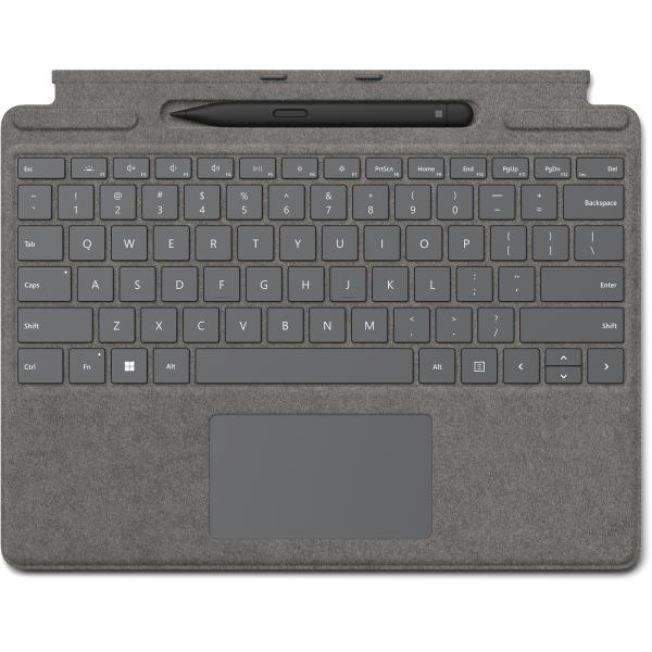 Microsoft 8X8-00173 teclado para dispositivo móvil Microsoft Cover port Platinum [8X8-00173]