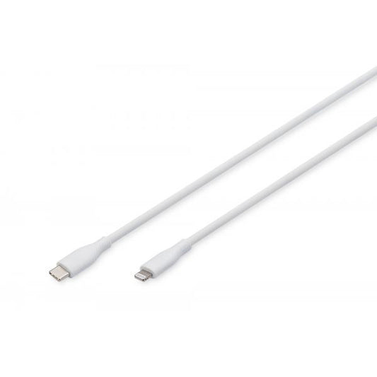 Digitus Silicone Charging cable - USB-C to Lightning - 2m - 60W - White [AK-600110-020-W]