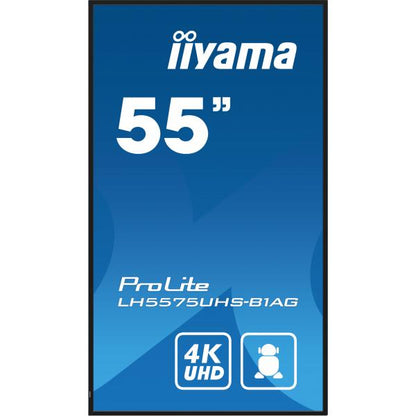 Iiyama ProLite 55 inch - 4K Ultra HD Professional Digital Signage Display - 3840x2160 [LH5575UHS-B1AG]