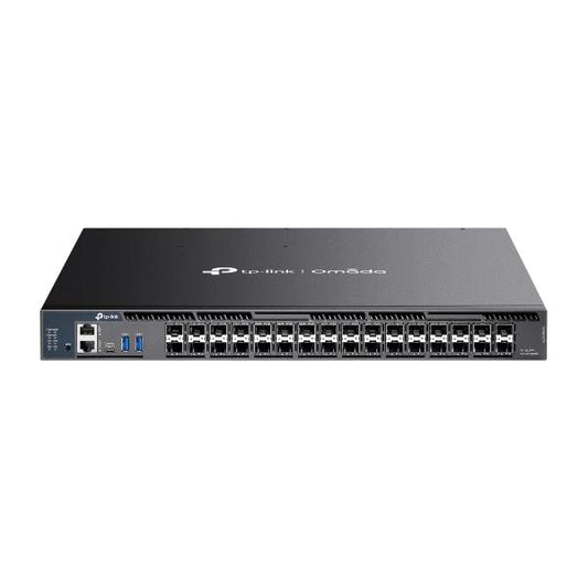 Omada SX6632YF - 26-Port 10G Stackable L3 Managed Aggregation Switch with 6 25G Slots, 26 10G SFP+ Slots, 6 25G SFP28 Slots, RJ45/Type C USB Console Port, Management Port, 2 USB3.0 Ports, [SX6632YF]