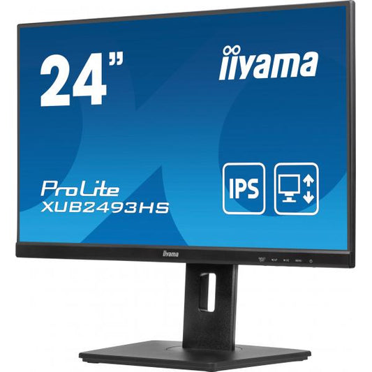 Iiyama ProLite 24 inch - Full HD IPS LED Monitor - 1920x1080 - Pivot / HAS [XUB2493HS-B6]