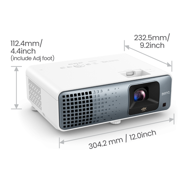 BenQ TK710 videoproyector Proyector haz estándar 3200 lúmenes ANSI DLP UHD 4K (3840x2160) Compatibilidad 3D Negro, Blanco [TK710] 