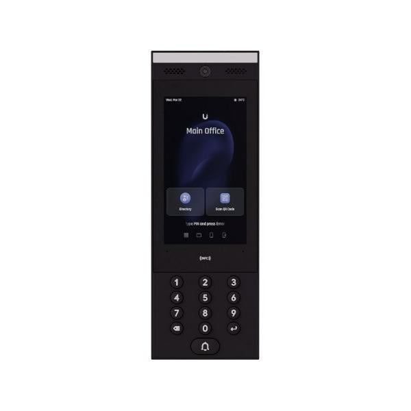 Ubiquiti - UA-Intercom - UniFi indoor/outdoor intercom terminal. Directory and doorbell to request entry. Unlock using an NFC card, UniFi Identity mobile app, PIN code or QR code, Weatherpro [UA-Intercom]