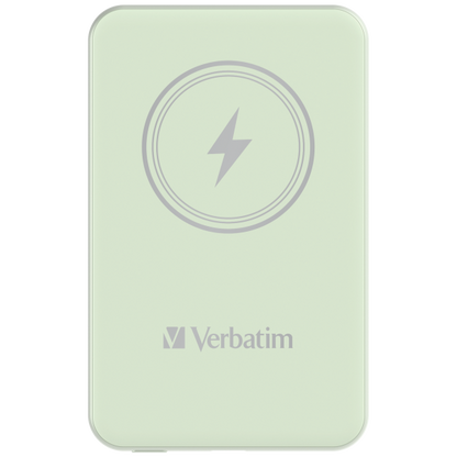 VERBATIM POWER BANK INALÁMBRICO MAGNÉTICO 5000 mAh VERDE [32241] 