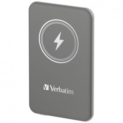 VERBATIM POWER BANK 5000 CARGA MAGNÉTICA INALÁMBRICA, GRIS [32244] 