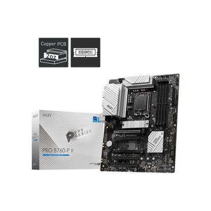 MSI MB PRO B760-P II,B760,LGA1700,4DDR5,5PCI-EX16,2M.2,4SATA3,1USB3.2 GEN2,7USB3.2 GEN1,6USB2.0 [PRO B760-P II]