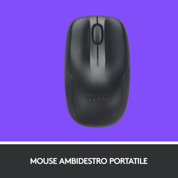 Logitech MK220 Combo compacto de teclado y ratón inalámbricos para Windows, inalámbrico de 2,4 GHz con receptor unificador USB, duración de la batería de 24 meses, compatible con PC, portátil [920-003721]