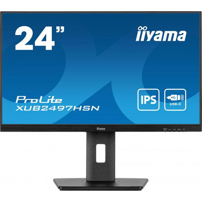 Iiyama ProLite 24 inch - Full HD IPS LED Monitor - 1920x1080 - USB-C Dock - Pivot / HAS / RJ45 / USB-C [XUB2497HSN-B1]