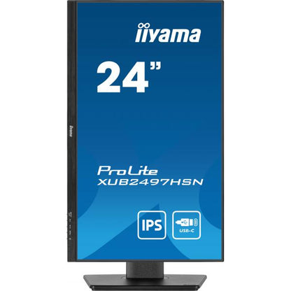 Iiyama ProLite 24 inch - Full HD IPS LED Monitor - 1920x1080 - USB-C Dock - Pivot / HAS / RJ45 / USB-C [XUB2497HSN-B1]