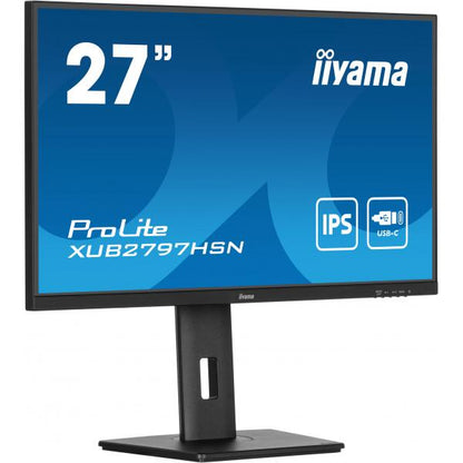 Iiyama ProLite 27 inch - Full HD IPS LED Monitor - 1920x1080 - USB-C Dock - Pivot / HAS / RJ45 / USB-C [XUB2797HSN-B1]