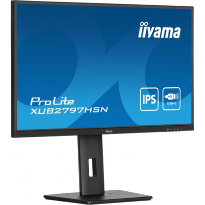 Iiyama ProLite 27 inch - Full HD IPS LED Monitor - 1920x1080 - USB-C Dock - Pivot / HAS / RJ45 / USB-C [XUB2797HSN-B1]