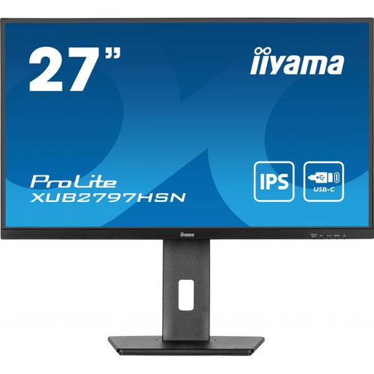 Iiyama ProLite 27 pulgadas - Monitor LED IPS Full HD - 1920x1080 - Base USB-C - Pivote/HAS/RJ45/USB-C [XUB2797HSN-B1] 