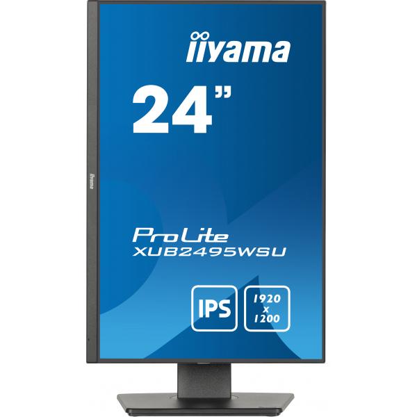 Iiyama ProLite 24 inch - WXUGA IPS LED Monitor - 1920x1200 - Pivot / HAS / USB-C [XUB2495WSU-B7]