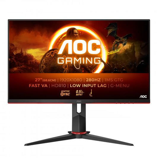 MONITOR AOC 27 LED VA 16:9 FHD 0.5MS 300CDM 280HZ PIVOT HDMI/DP [27G2ZN3/BK]