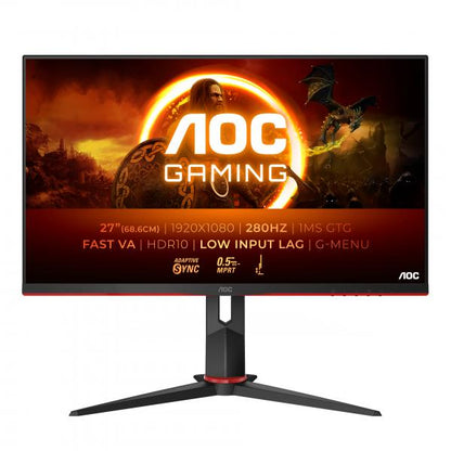 AOC MONITOR 27 LED VA 16:9 FHD 0,5MS 300CDM 280HZ PIVOT HDMI/DP [27G2ZN3/BK]