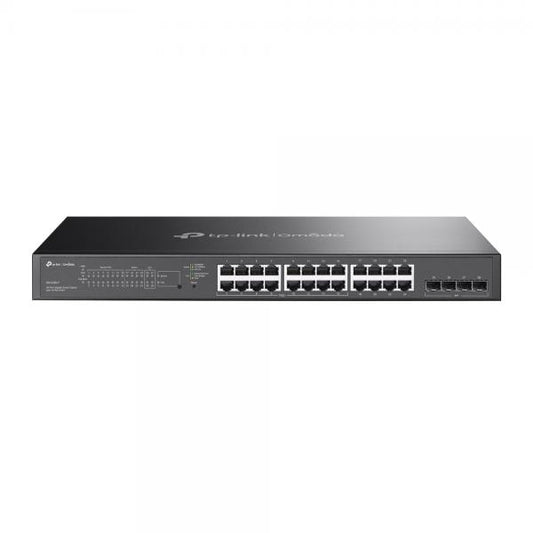 TP-Link - SG2428LP - Omada 28-Port Gigabit Smart Switch with 16-Port PoE+, 24? Gigabit Ports (16?PoE+ and 8? Non-PoE), 4? Gigabit SFP Slots, 16? 802.3at/af, 150 W PoE Power, 1U 19-inch Rack- [SG2428LP]