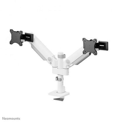 Neomounts 24-34 inch - Flatscreen Desk Mount - 2 Screens - Full Motion - Clamp/Grommet - White [DS65S-950WH2]