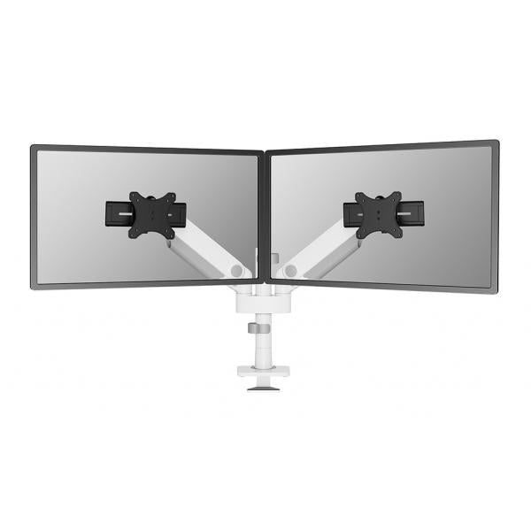 Neomounts 24-34 inch - Flatscreen Desk Mount - 2 Screens - Full Motion - Clamp/Grommet - White [DS65S-950WH2]