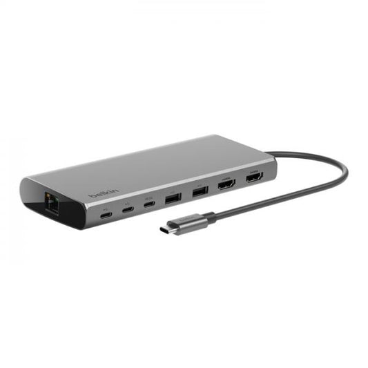 Belkin INC015BTSGY-CZ Replicador de puertos y estación de acoplamiento para computadora portátil con cable USB 3.2 Gen 1 (3.1 Gen 1) Tipo-C Aluminio [INC015BTSGY-CZ] 