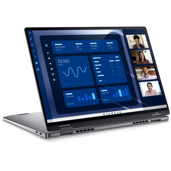 DELL Latitude 9450 2-in-1 Intel Core Ultra 7 165U Ibrido (2 in 1) 35,6 cm (14") Touch screen Quad HD+ 32 GB LPDDR5x-SDRAM 1 TB SSD Wi-Fi 7 (802.11be) Windows 11 Pro Nero [YYV34]