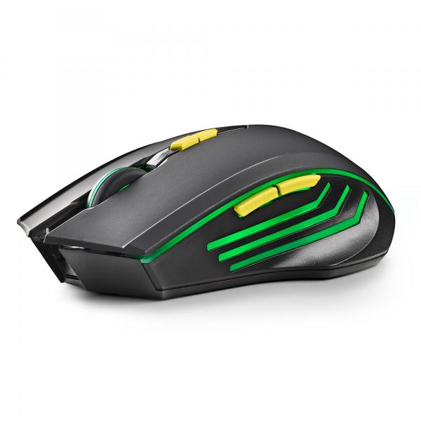 NGS MOUSE GAMING WIRELESS, LUCE LED ARCOBALENO, ERGONOMICO, ULTRALEGGERO, 7 PULSANTI, USB C [GMX200]