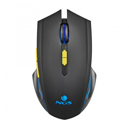 NGS MOUSE GAMING WIRELESS, LUCE LED ARCOBALENO, ERGONOMICO, ULTRALEGGERO, 7 PULSANTI, USB C [GMX200]