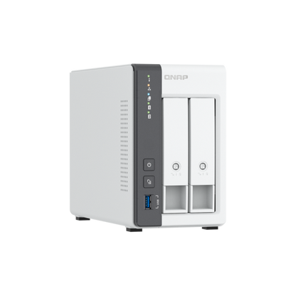 QNAP NAS TS-216G, 2 BAHÍAS ARM 4C 2.0GHZ, 2 X SATA 6GB/S 3.5"/2.5", 4GB RAM INTEGRADO, 1 X GBE, 1