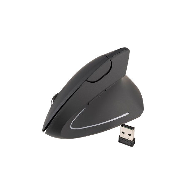 TUCANO MOUSE VERTICALE ERGONOMICO WIRELESS RICARICABILE,6 TASTI, NERO [MA-WMV-BK]