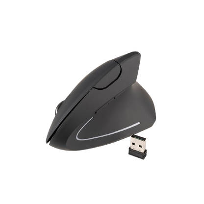 TUCANO MOUSE VERTICALE ERGONOMICO WIRELESS RICARICABILE,6 TASTI, NERO [MA-WMV-BK]