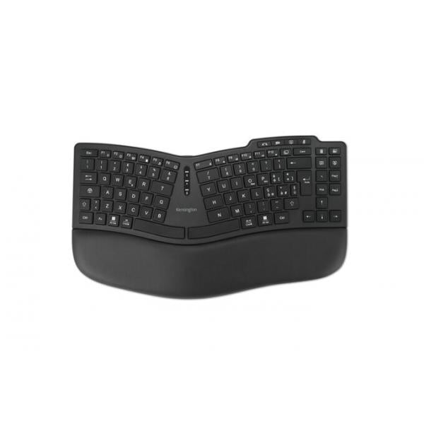 Teclado Kensington Pro Fit Ergo KB675 EQ TKL Hogar/Oficina USB + RF Inalámbrico + Bluetooth QWERTY Italiano Negro [K75491IT]