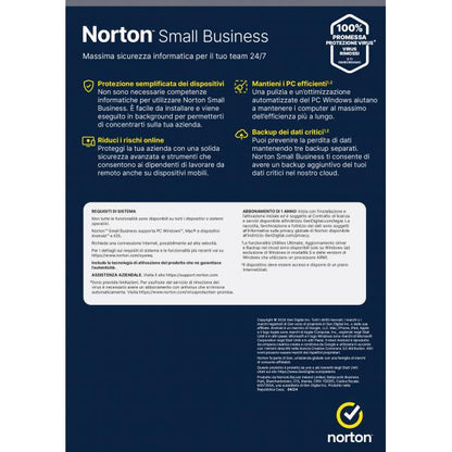 Norton Small Business Antivirus protección para pequeñas empresas y oficinas pequeñas 20 dispositivos Licencia de 1 año [21454845]