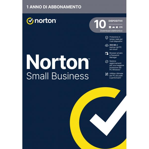 NORTON SMALL BUSINESS - 250GB IT 1 USER 10 DEVICE 12 Mesi BOX [21454860]