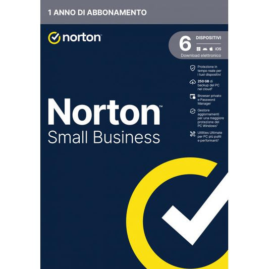 NORTON SMALL BUSINESS - 250GB IT 1 USER 6 DEVICE 12 Mesi BOX [21454865]