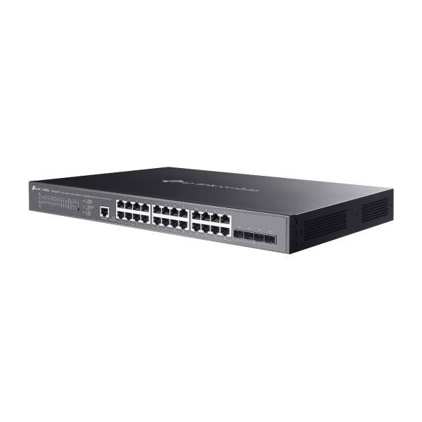 TP-Link - SG3428XMPP - Omada 24-Port Gigabit and 4-Port 10GE SFP+ L2+ Managed Switch with 16-Port PoE+ & 8-Port PoE++, 16 Gigabit PoE+ Ports, 8 Gigabit PoE++ Ports (up to 90 W/port), 4 10 [SG3428XMPP]