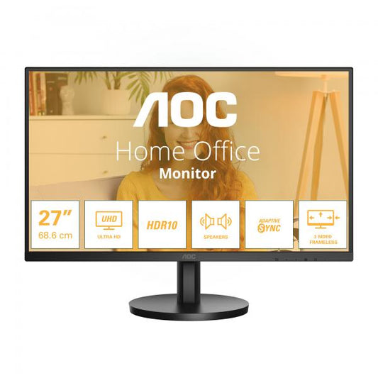 AOC MONITOR 27 LED IPS 16:9 4K UHD 4MS 350 CDM, DP/HDMI, MULTIMEDIALE [U27B3A]