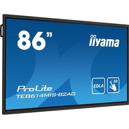 iiyama PROLITE TE8614MIS-B2AG Pannello piatto per segnaletica digitale 2,18 m (86") LCD Wi-Fi 435 cd/m 4K Ultra HD Nero Touch screen Processore integrato Android 24/7 [TE8614MIS-B2AG]