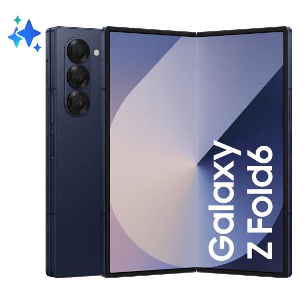 Samsung Galaxy Z Fold6 Smartphone AI, 512GB, RAM 12GB, Display 6,3"/7,6" Dynamic AMOLED 2X, Navy [SM-F956BDBCEUE]