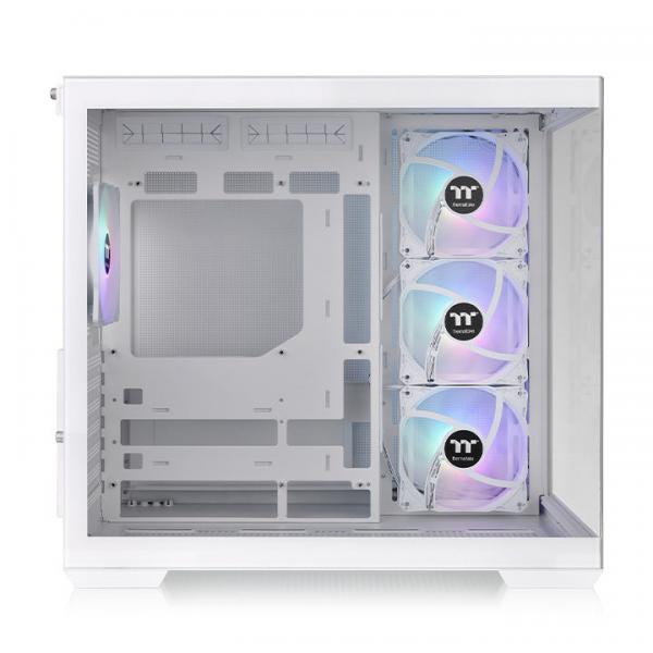 THERMALTAKE CASE M.TOWER VIEW 380TG ARGB SNOW TG 4xARGB Fan [CA-1Z2-00M6WN-00]