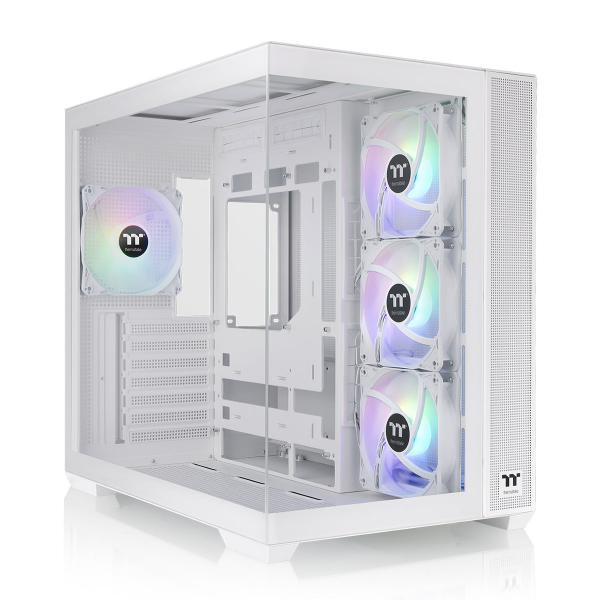 THERMALTAKE CASE M.TOWER VIEW 380TG ARGB SNOW TG 4xARGB Fan [CA-1Z2-00M6WN-00]