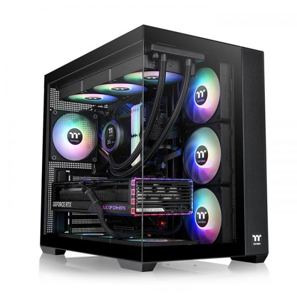 THERMALTAKE CASE M.TOWER VIEW 380TG ARGB BLACK TG 4xARGB Fan [CA-1Z2-00M1WN-00]