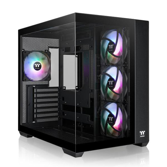 THERMALTAKE CASE M.TOWER VIEW 380TG ARGB BLACK TG 4xARGB Fan [CA-1Z2-00M1WN-00]