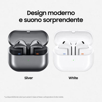 Samsung Galaxy Buds3 Auricolari AI open-type True Wireless, Audio Hi-Fi, Impermeabilità IP57, Silver [SM-R530NZAAITV]