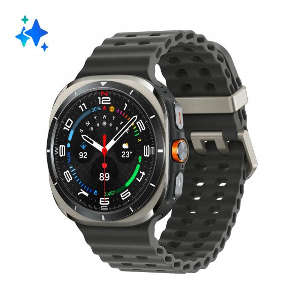 Samsung Galaxy Watch Ultra Smartwatch Galaxy AI, Resistenza estrema, Batteria a lunga durata, Sirena di emergenza, LTE, Cassa in titanio di grado aerospaziale 47mm Titanium Silver [SM-L705FZTAITV]