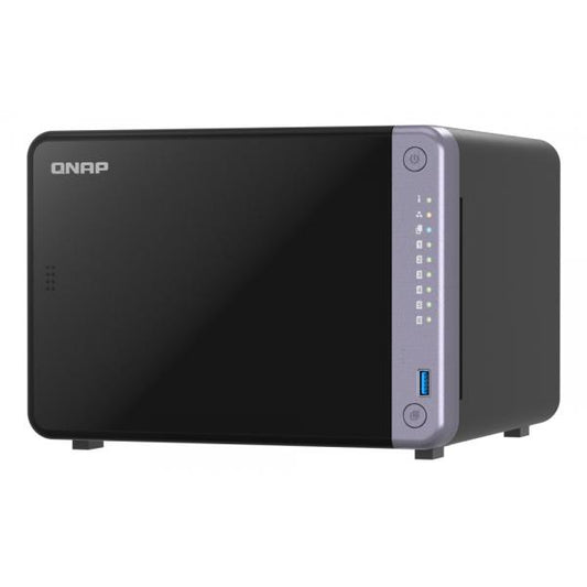 -QNAP NAS - 6-bay 3.5" desktop NAS, AL524 4C 2.0GHz, 4GB DDR4 RAM (max 16GB), 2 x 10GbE SFP+, 2 x 2.5GbE, 1 x PCIe Gen3, 2 x USB 3.2 Gen1 - PROMO FINO AD ESAURIMENTO STOCK TS-632X-4G [TS-632X-4G]