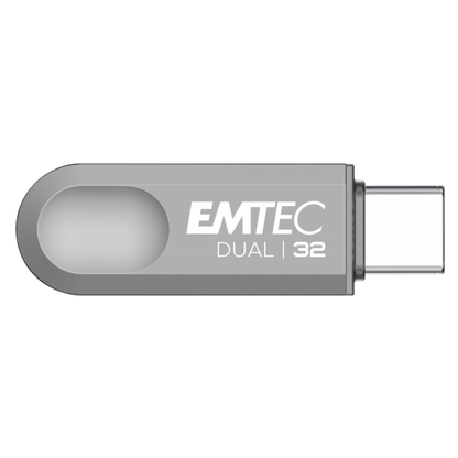 Emtec D280 Unidad flash USB doble 32 GB USB tipo A / USB tipo C 3.2 Gen 1 (3.1 Gen 1) Plata [ECMMD32GD283]