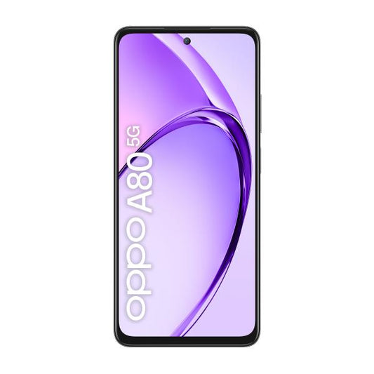 OPPO A80 5G Smartphone, AI Doppia Fotocamera 50+2MP, Selfie 8MP, Display 6.67 120HZ LCD HD+, 5100mAh, RAM 8(Esp4GB/6GB/8GB)+ROM 256GB (esp1TB), IP54, [Versione Italia], Starry Black [0116060287]