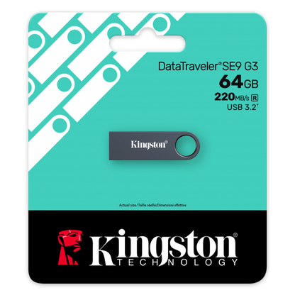 Kingston Technology DataTraveler 64GB SE9 G3 - Níquel oscuro [KE-U2X64-1AC]